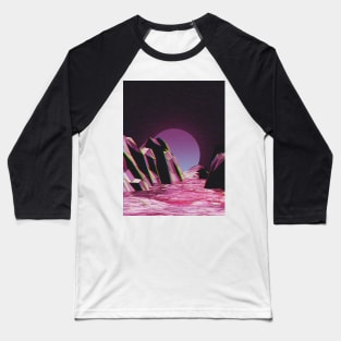 Vaporwave Synthwave Retrowave - CYBER PLATEAU Baseball T-Shirt